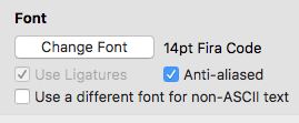 Always display ligatures